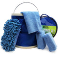 Boat Cleaner and Car Wash Sponges Non-Scratch Microfiber Sponge and Wash Cloths Complete Cleaning Kit for Interior Exterior Seats Fiberglass Boat Hull and Car Washing and Detailing Supplies