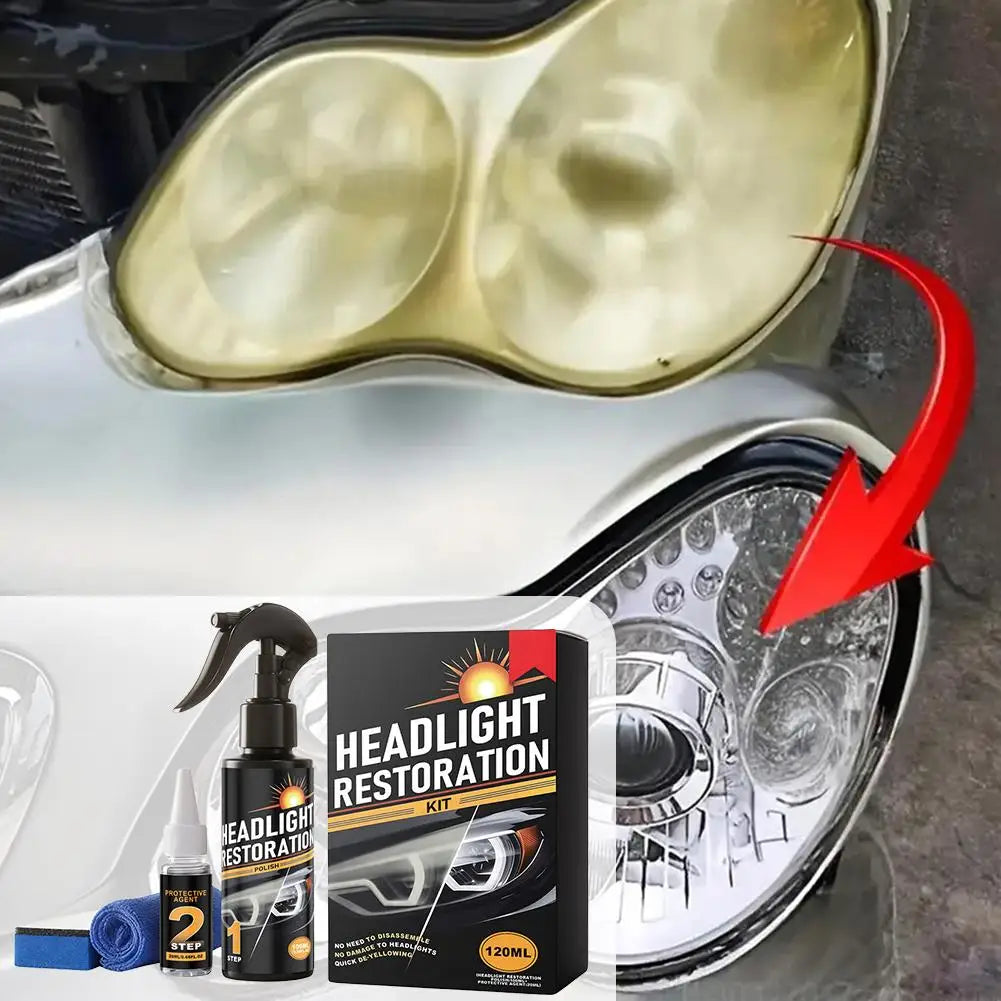 Car Headlight Restoration Polishing Kit Headlamp Anti-Scratch Detailing Cleaning Maintenance Car Paint Care Refurbish Agent